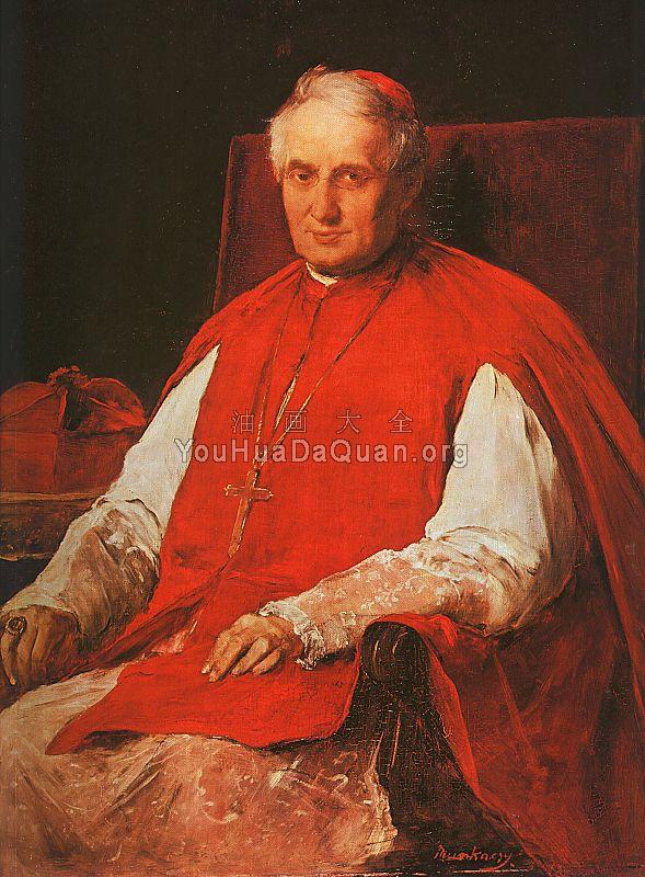 Portrait of Cardinal Lajos Haynald - 米哈伊·穆卡西斯